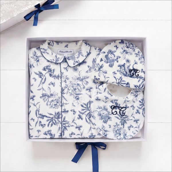 Coffret naissance bébé imprimé Toile de Jouy Naissance