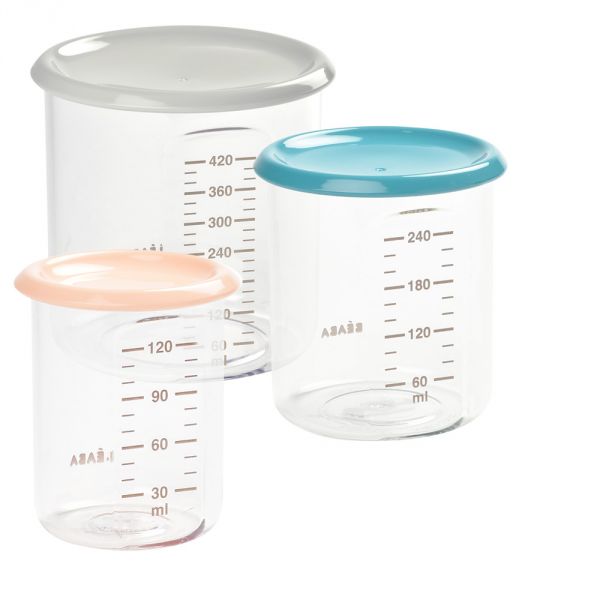 Coffret 3 portions - rose, bleu et gris