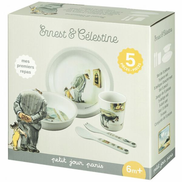 Coffret repas 5 pièces Ernest et Célestine - Au musée