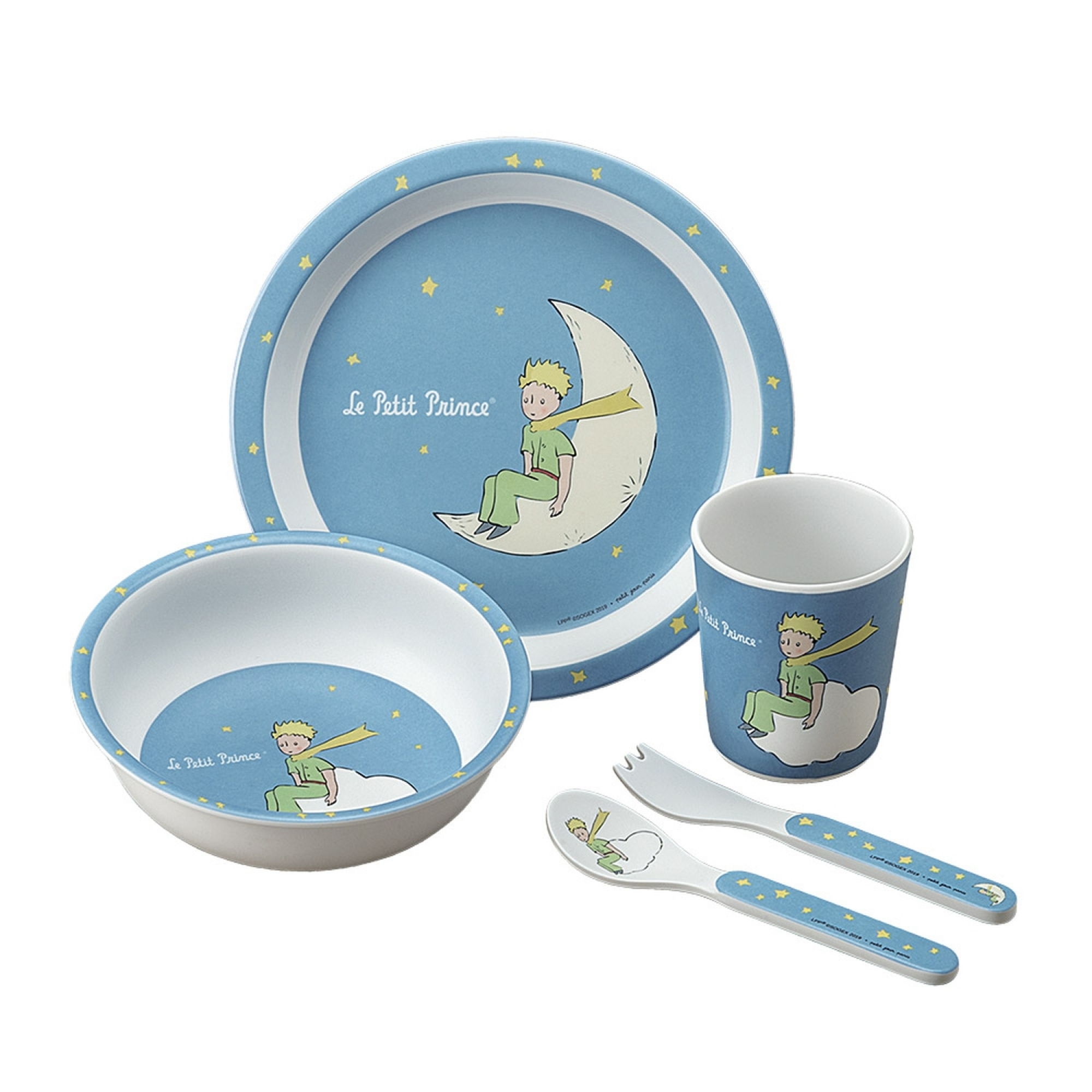 Petit Jour Paris Coffret Repas 5 Pieces Le Petit Prince Bleu Made In Bebe
