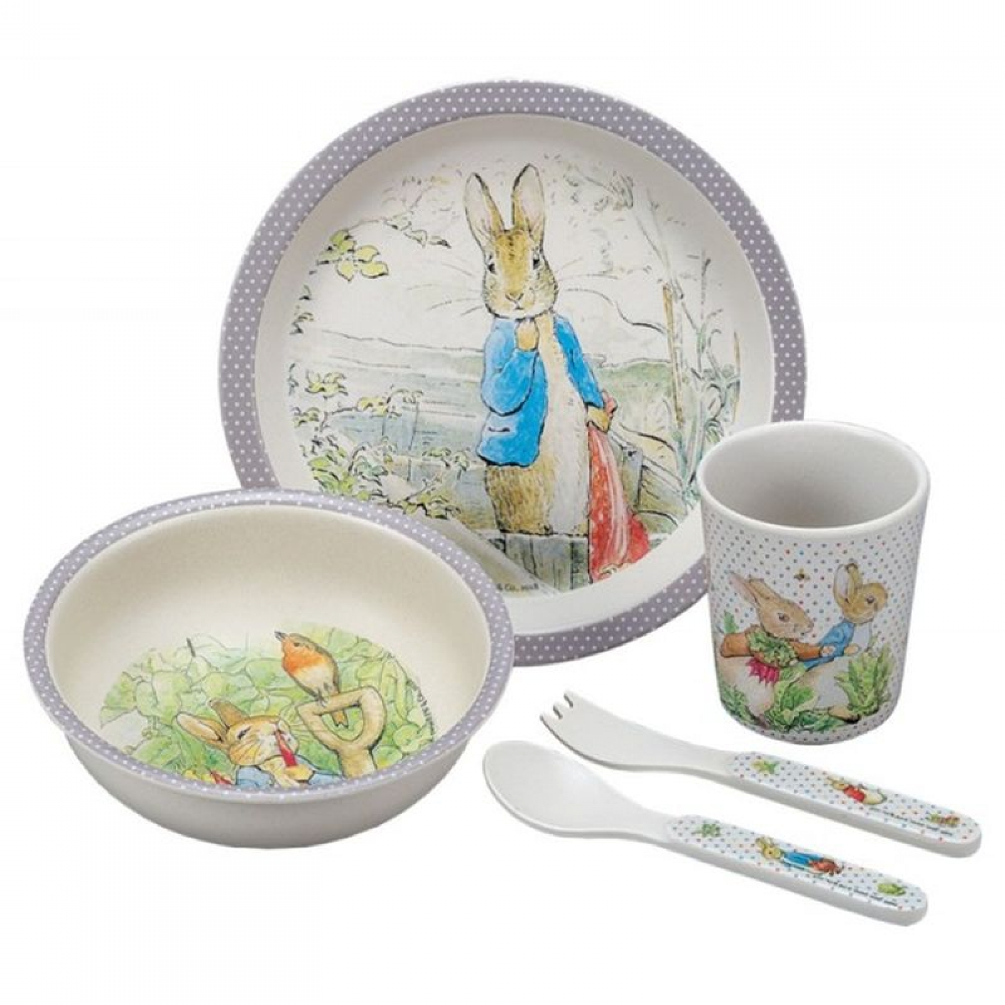Petit Jour Paris Coffret Repas 5 Pieces Bambou Pierre Lapin Taupe Made In Bebe Petit Jour Paris Coffret Repas 5 Pieces Bambou Pierre Lapin Taupe Made In Bebe