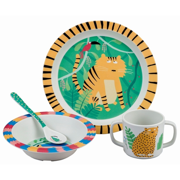Coffret repas 4 pièces Dans la Jungle