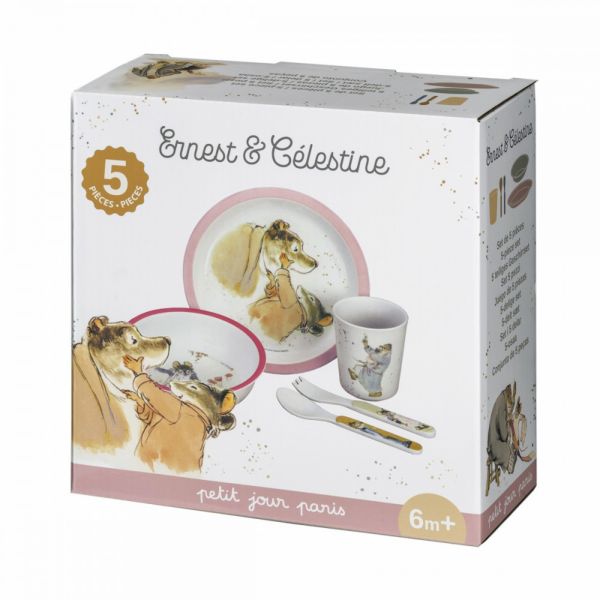 Coffret cadeau 5 pièces Ernest et Célestine Rose