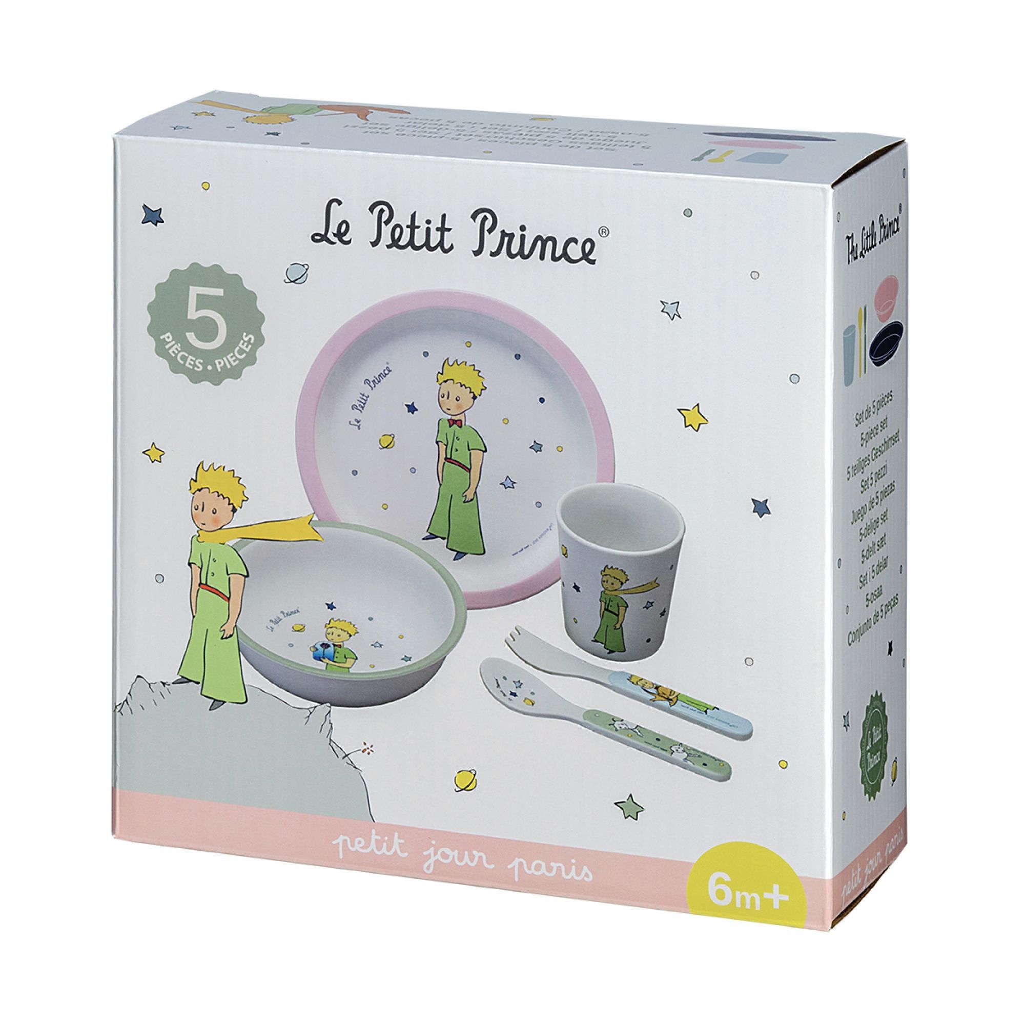 Coffret repas avec 4 couverts personnalisés - Le Petit Prince