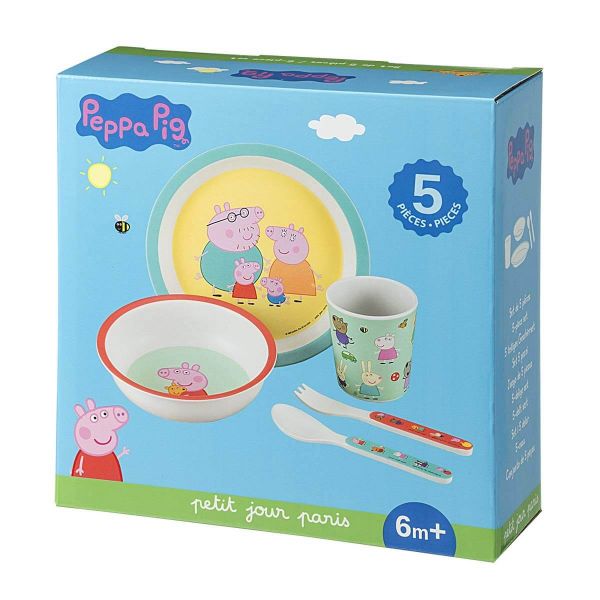 Coffret repas 5 pièces Peppa pig