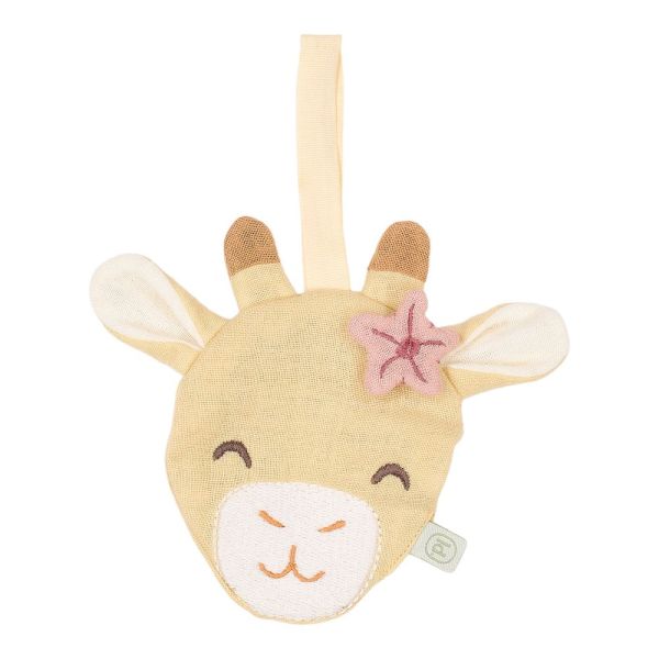 Coffret cadeau : Attache -sucette, Bavoir badana et Lange XL  - Girafe