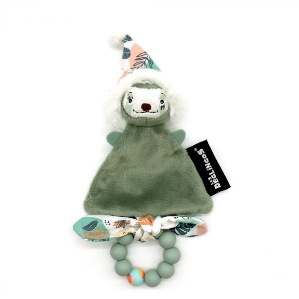Doudou baby avec anneau de dentition Chillos le paresseux