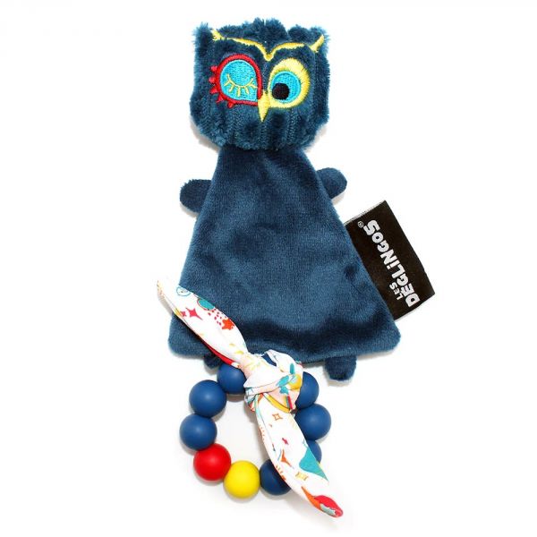 Doudou baby avec anneau de dentition Astros le hibou