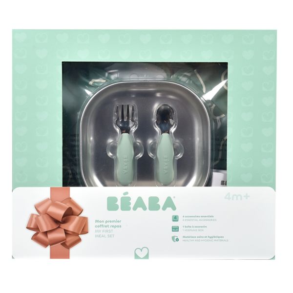 Coffret premier repas bébé Vert Sauge
