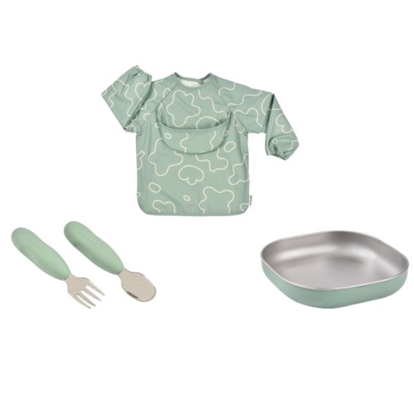 Coffret premier repas bébé Vert Sauge