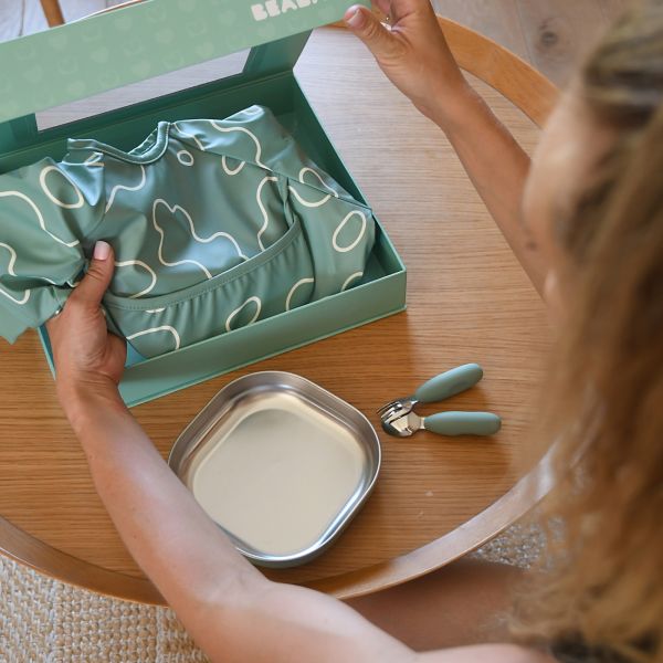 Coffret premier repas bébé Vert Sauge