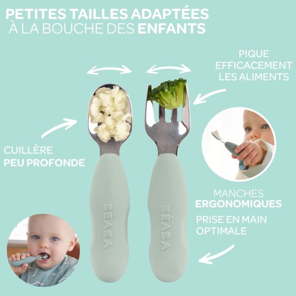 Coffret premier repas bébé Vert Sauge