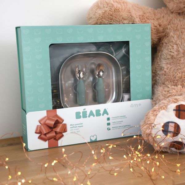 Coffret premier repas bébé Vert Sauge
