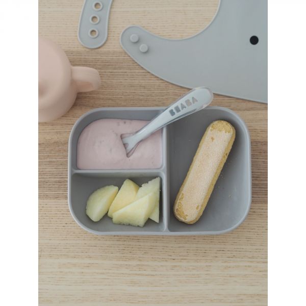 Coffret d'apprentissage silicone + tasse - pink