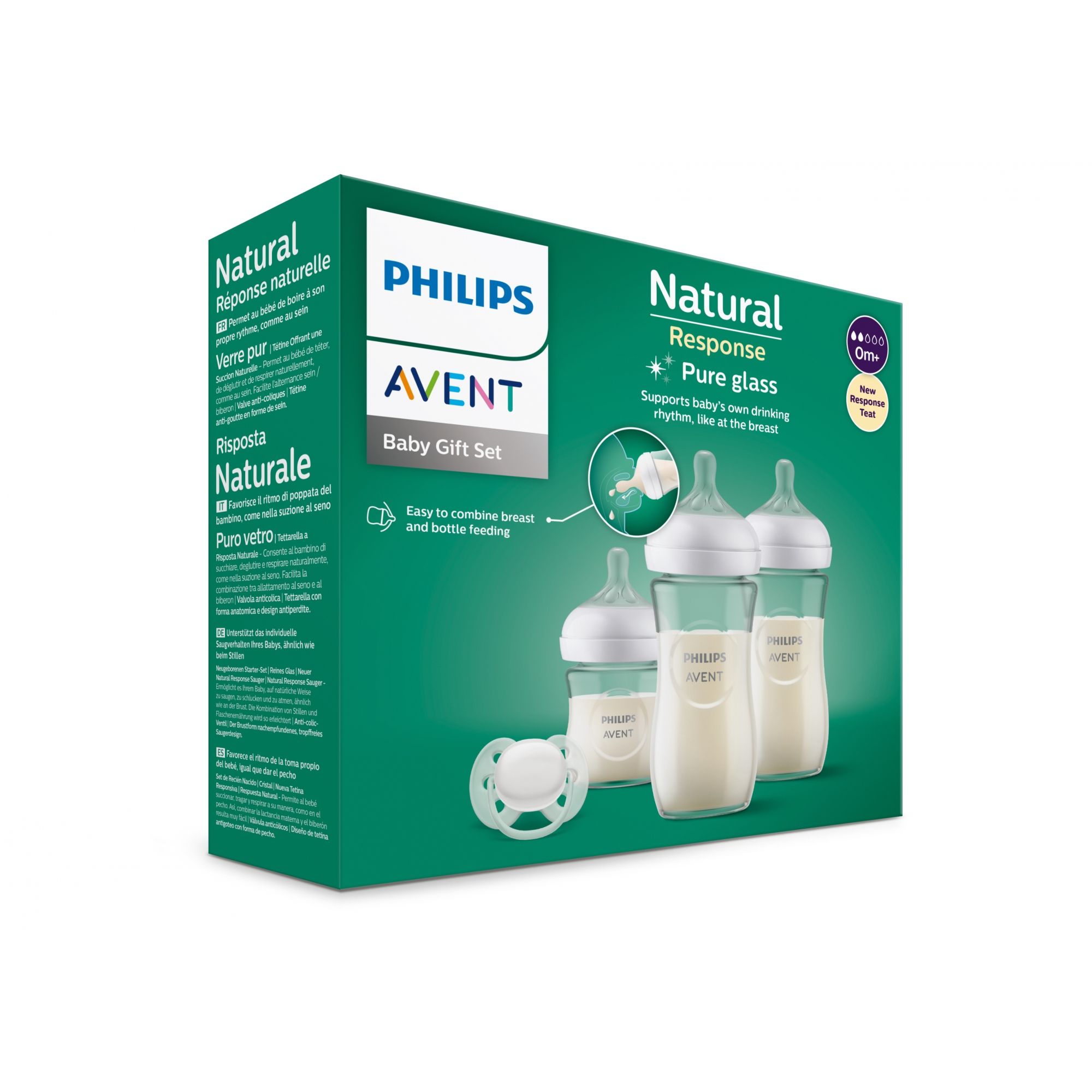 Biberon en verre Natural Philips Avent avec tétine Natural