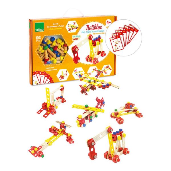 Jeu de construction en bois Coffret Batibloc
