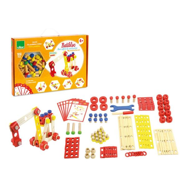 Jeu de construction en bois Coffret Batibloc