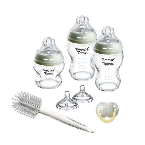 Coffret de naissance Natural Start biberons verre anti-colique bébé 150 et 260 ml
