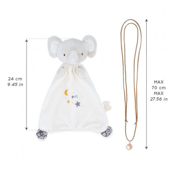 Coffret naissance doudou et collier Bola Elephant