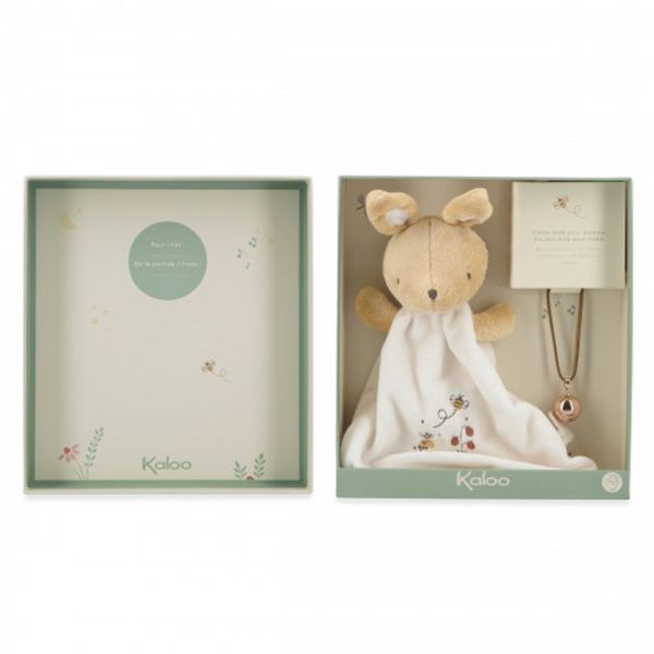 Coffret naissance doudou et collier Bola Lapin