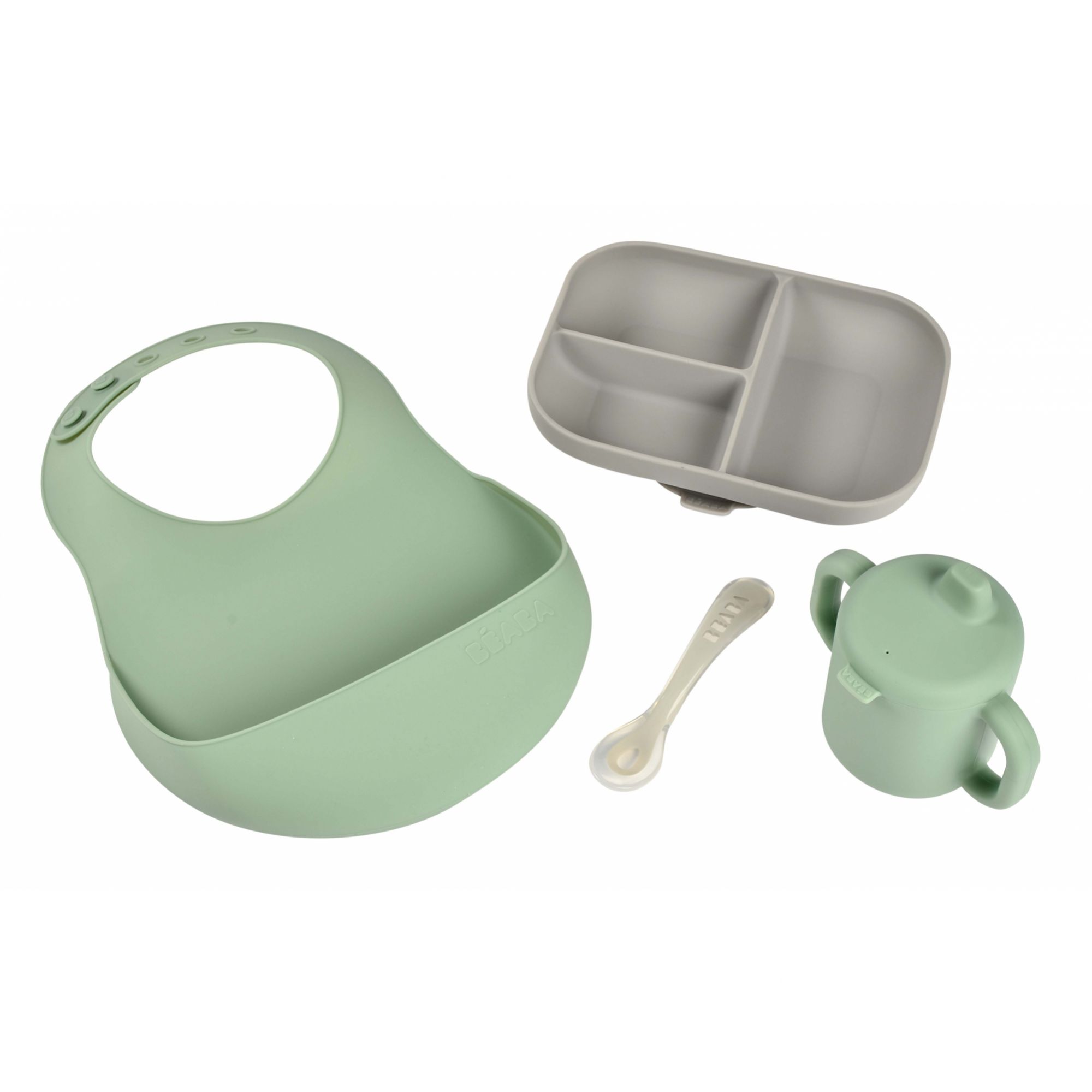 Bavoir silicone Beaba vert sauge