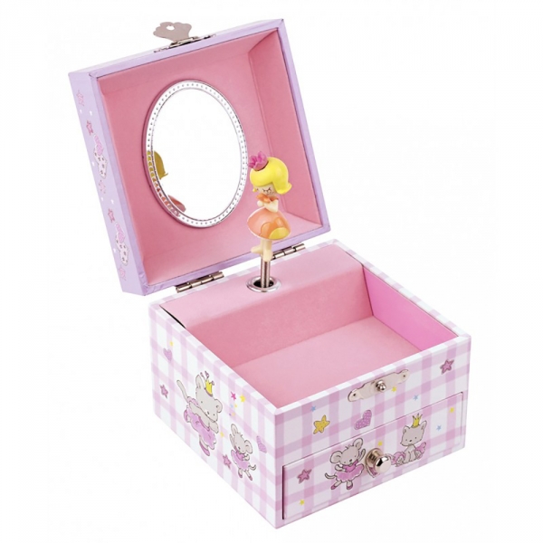 Coffret musical cube Princesse - mauve