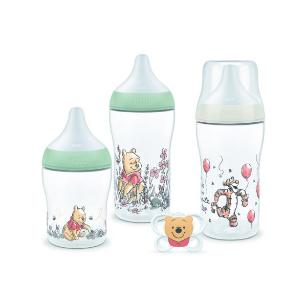 Coffret Perfect Match Winnie - 3 biberons + 1 sucette