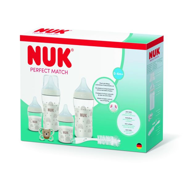 Coffret Perfect Match  - 4 biberons + 2 tétines + 1 goupillon + 1 sucette