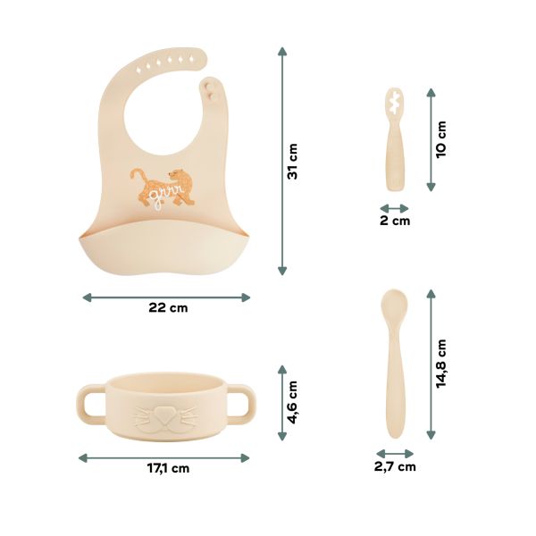 Coffret repas bébé Premiers mois Mini Roar