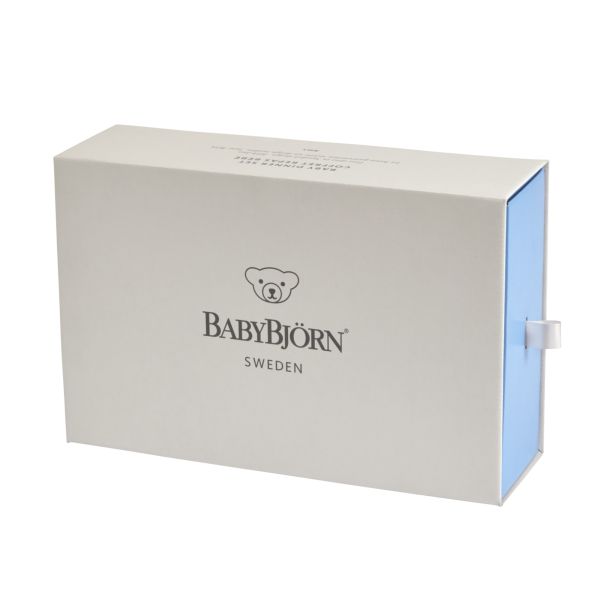 Coffret repas avec bavoir vert pastel