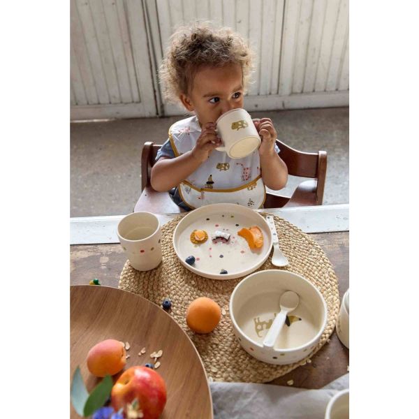 Coffret repas bébé - Water Baleine Beige