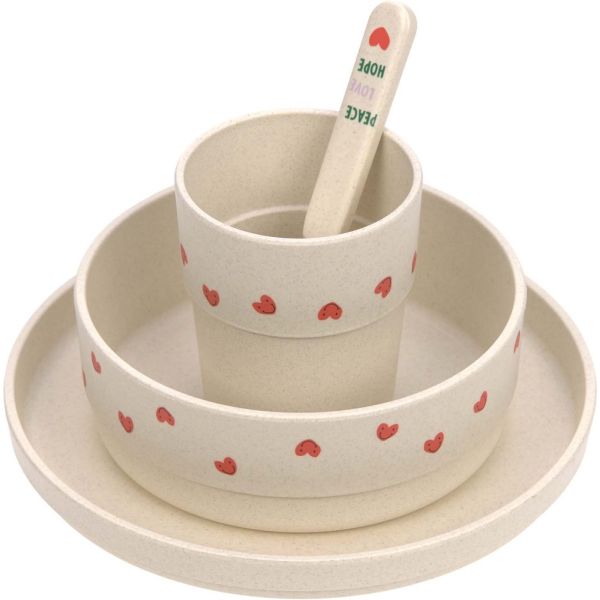 Coffret repas bébé - Happy Rascals Coeur Multicolore