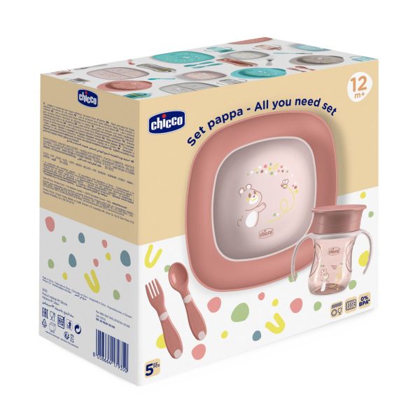 Coffret repas rose 12 mois