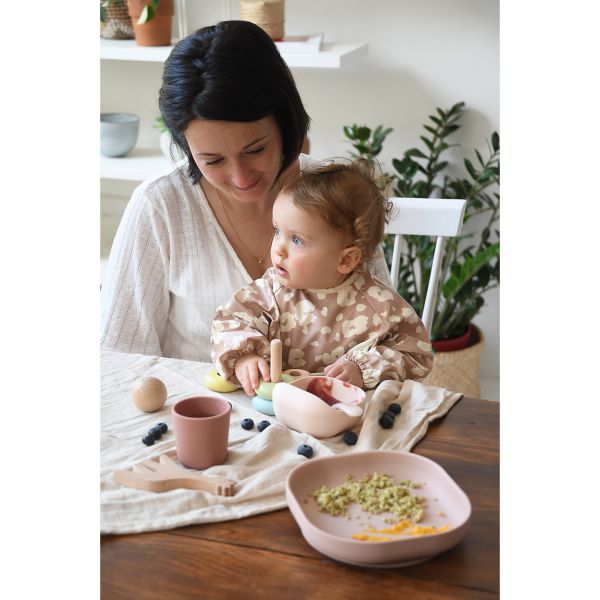 Coffret repas bébé en silicone 4 pièces Barbe à papa