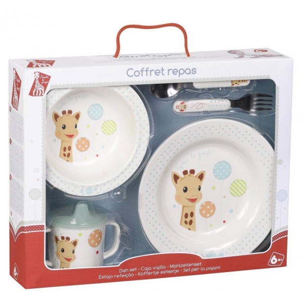 Coffret repas version ballons Sophie la girafe