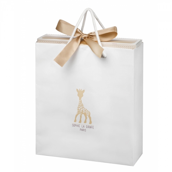 Coffret naissance prêt à offrir Sophie la girafe et hochet coeur