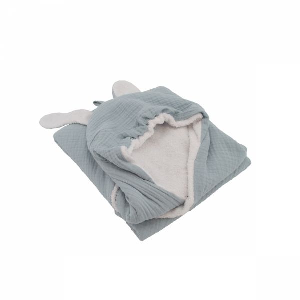 Cape de bain 75x75 cm Bleu Vintage