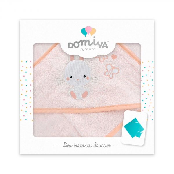 Coffret sortie de bain brodée et gant Lapinou