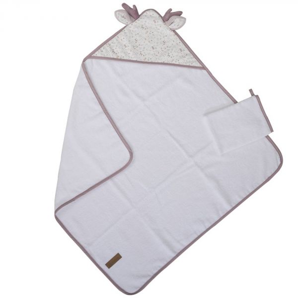 Cape de bain 75x75 cm avec gant Lilas