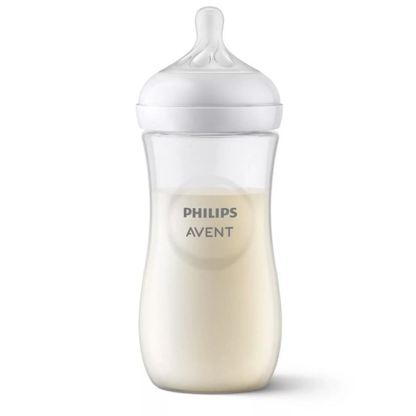 Coffret de 8 biberons PP Natural response, 1 sucette ultra-douce 0-6 mois et 1 goupillon (2 biberons 125 ml + 5 biberons 260 ml + 1 biberon 330 ml)