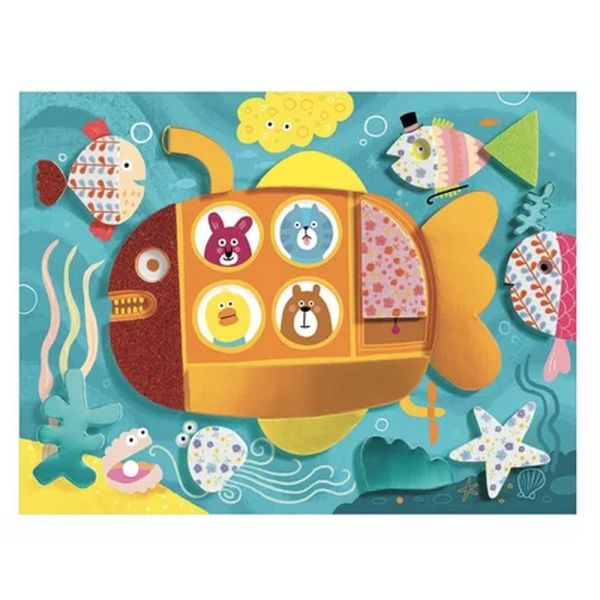 Activités de collages pour enfant Mosaïque mousse mousse