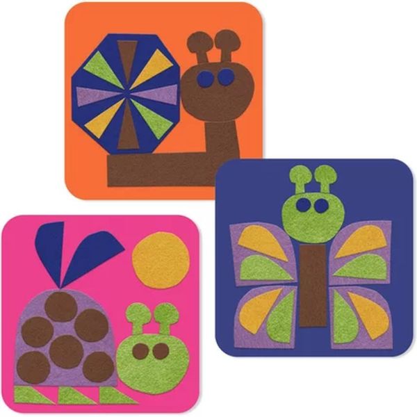 Activités de collages en feutrine pour enfant Petit doux