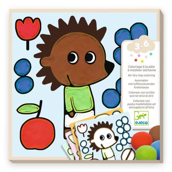 Coloriage à la pâte à modeler séchante Coquins du jardin