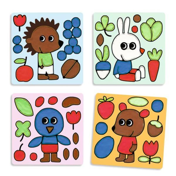 Coloriage à la pâte à modeler séchante Coquins du jardin