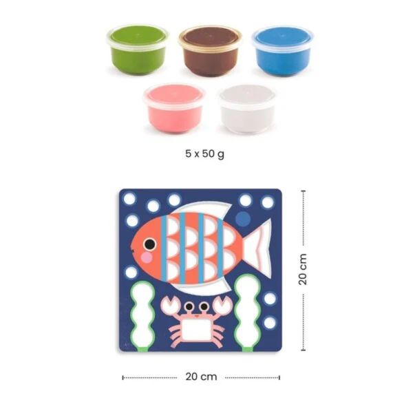 Coloriage à la pâte à modeler séchante Coquins sous l'eau