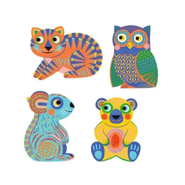 Set de 4 dessins coloriage à l'eau magique Animalo-Ma