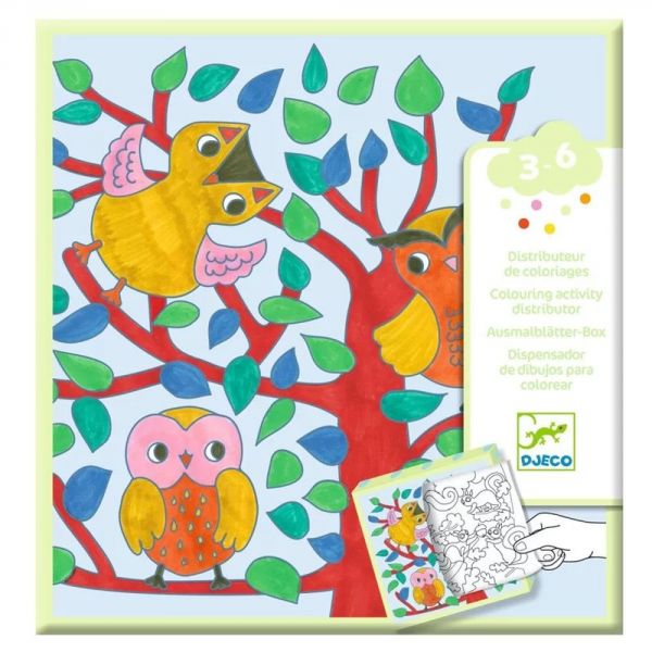 Distributeur feuilles de coloriages Forêt