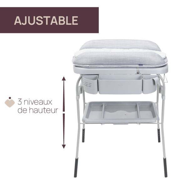 Table à langer avec baignoire Cuddle & Bubble Graphite Melange