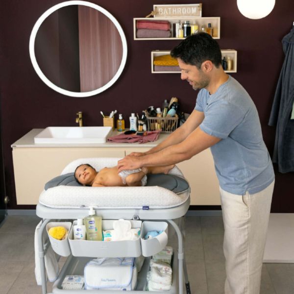 Table à langer avec baignoire Cuddle & Bubble Graphite Melange