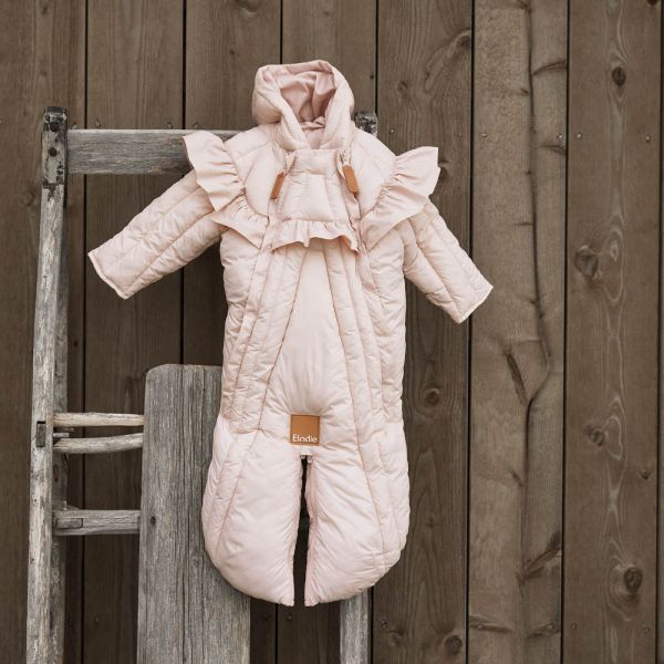 Combinaison pilote 0-6 mois chaude et convertible Powder Pink